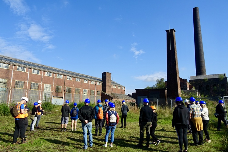 The tour passes the Old Power House at Chatterley Whitfield